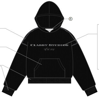 CLASSY STUDIOS hoodie black