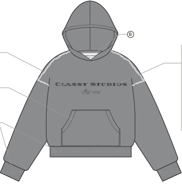CLASSY STUDIOS hoodie grey